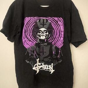 Alstyle Black and Purple Graphic Tee Ghost